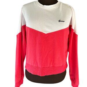 Guess Women's Color Block  Crewneck Sweatshirt | Medium | EUC